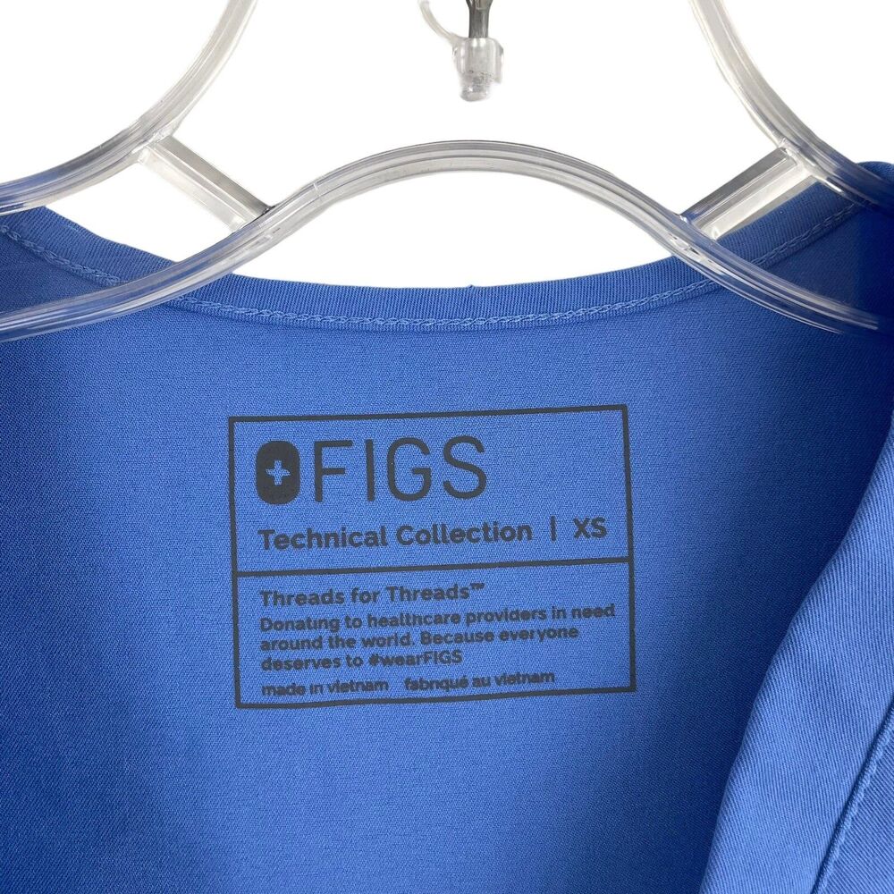 FIGS Casma Top Sz XS Blue Technical Collection Scrub FW1100 Nurse Vet Doctor - Picture 2 of 5